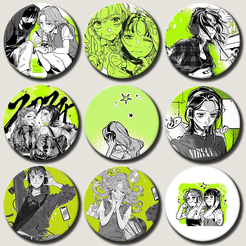 The guy she was interested in wasn't a guy at all Anime Soft Button Pin Mitsuki and Aya Brooch Badge Bag Decor Accessories Gift