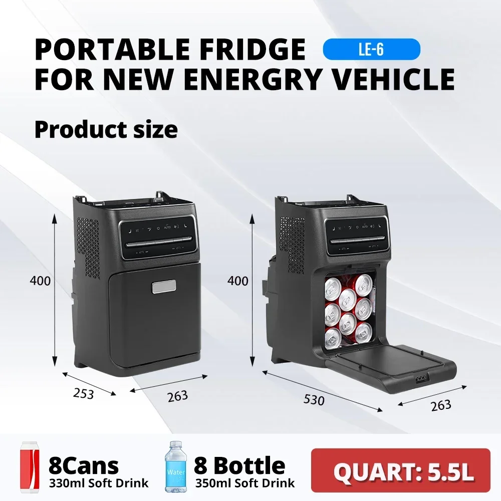 New Energy Vehicle Lixiang L7 Fridge Car Refrigerator 5.5L Mini Console Freezer For Car