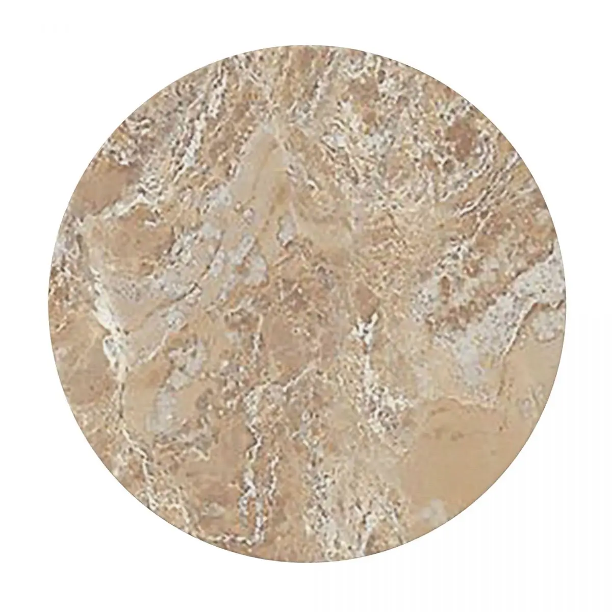 Contemporary Cream Beige Sand Stone Granite Marbl Waterproof Round Tablecloth Table Cloth for Kitchen Events Dining Table Cover