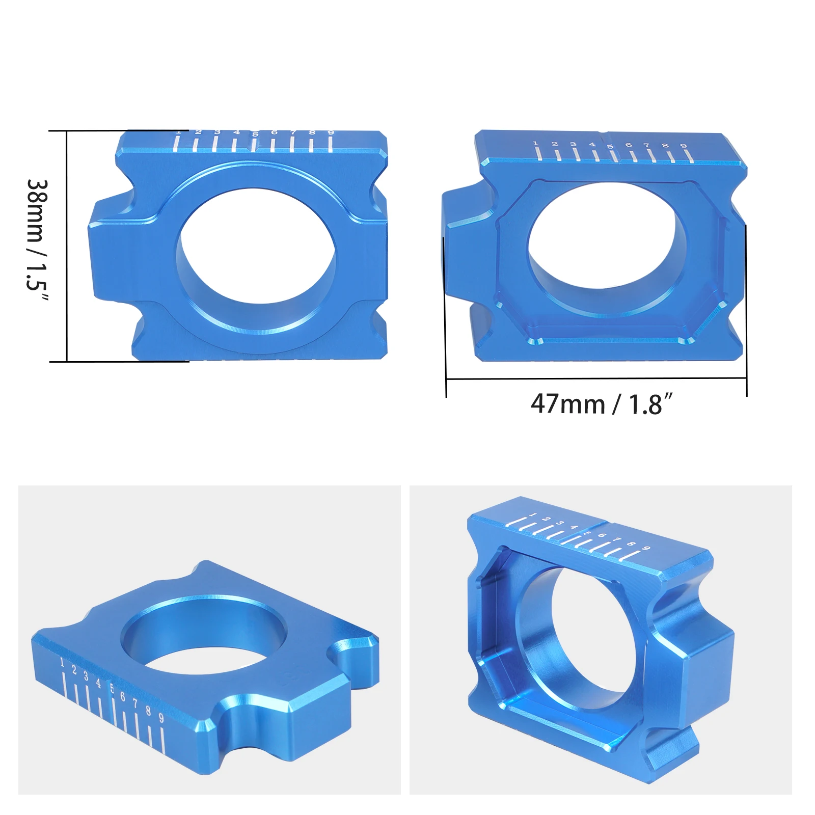 

For Yamaha YZ250F 2012-2023 YZ450F 2010-2023 2022 2021 2020 YZ 250F 450F YZF 250 450 Motorcycle Rear Axle Block Chain Adjuster