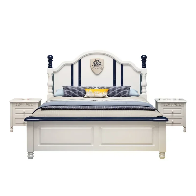 

# Hot Modern Design Luxury Wooden Queen Latest Princess Bed Children Bedroom Furniture Set Solid Storage Wood Bed Frame