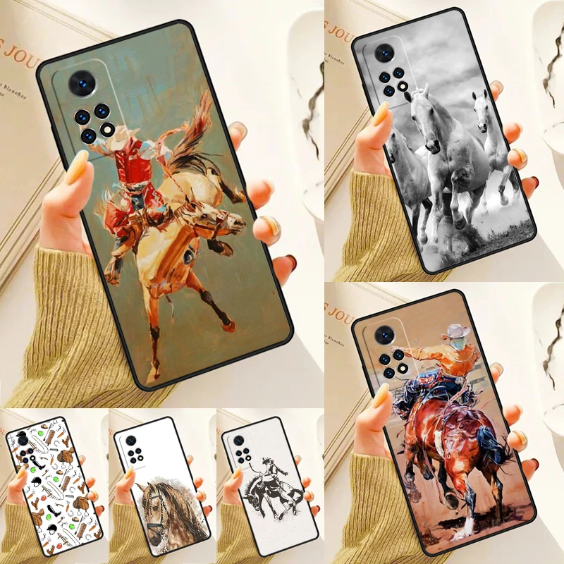 Horse Stallion Riding Colt Case For Samsung Galaxy S24 Plus S23 S20 S21FE Lite S22 Ultra Note 20 S8 S9 S10 Phone Coque