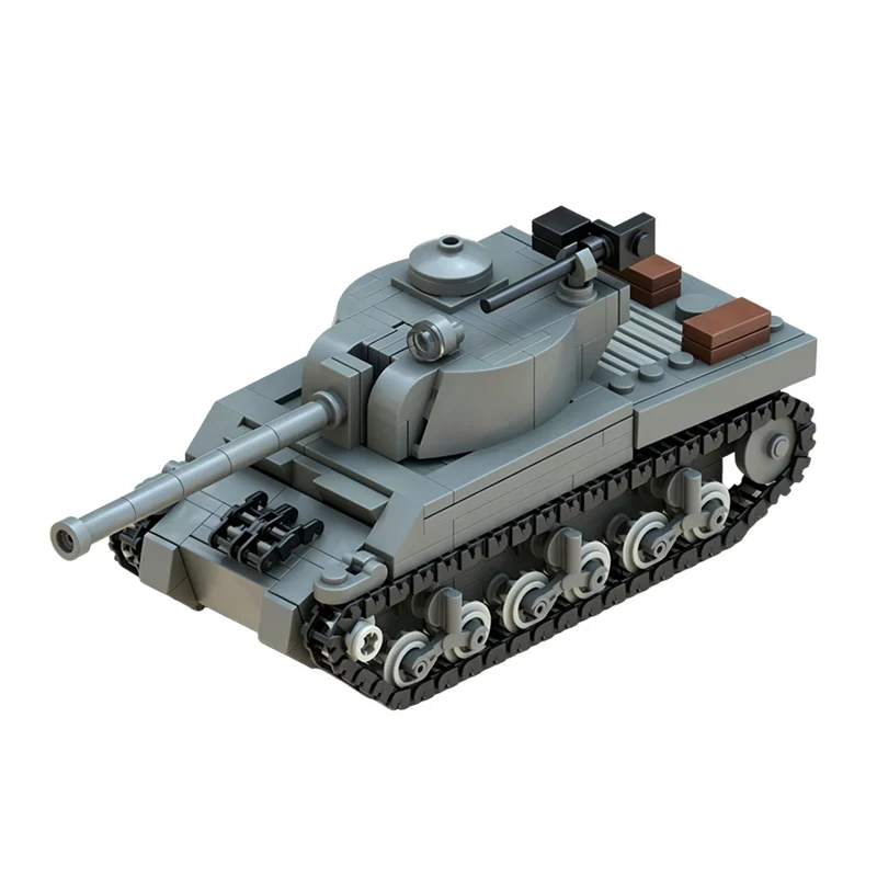 Light-Duty Military Tank Model MOC Building Bricks War Equipment Style Modular Technology Gifts Holiday Assemble Toys Suit