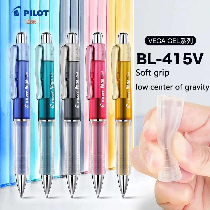 Japan PILOT BL-415V Gel Pens,Thick Barrel with Soft Cushion Grip Prevents Fatigue,0.7mm Bold Lines For Comfortable Long Writing