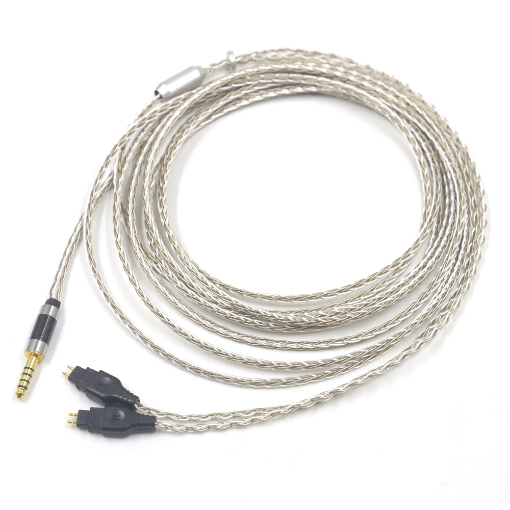 High Purity Silver Mixed Braided Cable XLR 4.4mm For Sennheiser HD580 HD600 HD650 hd545 hd565 hd535 HD660S HDxxx