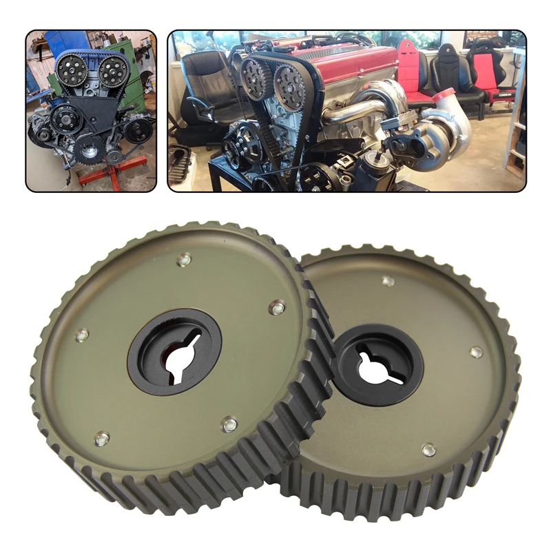 2pcs Adjustable Cam Gear Pulleys Fit for Suzuki Swift GTI GTS G13B 1.3L DOHC 1986-1999
