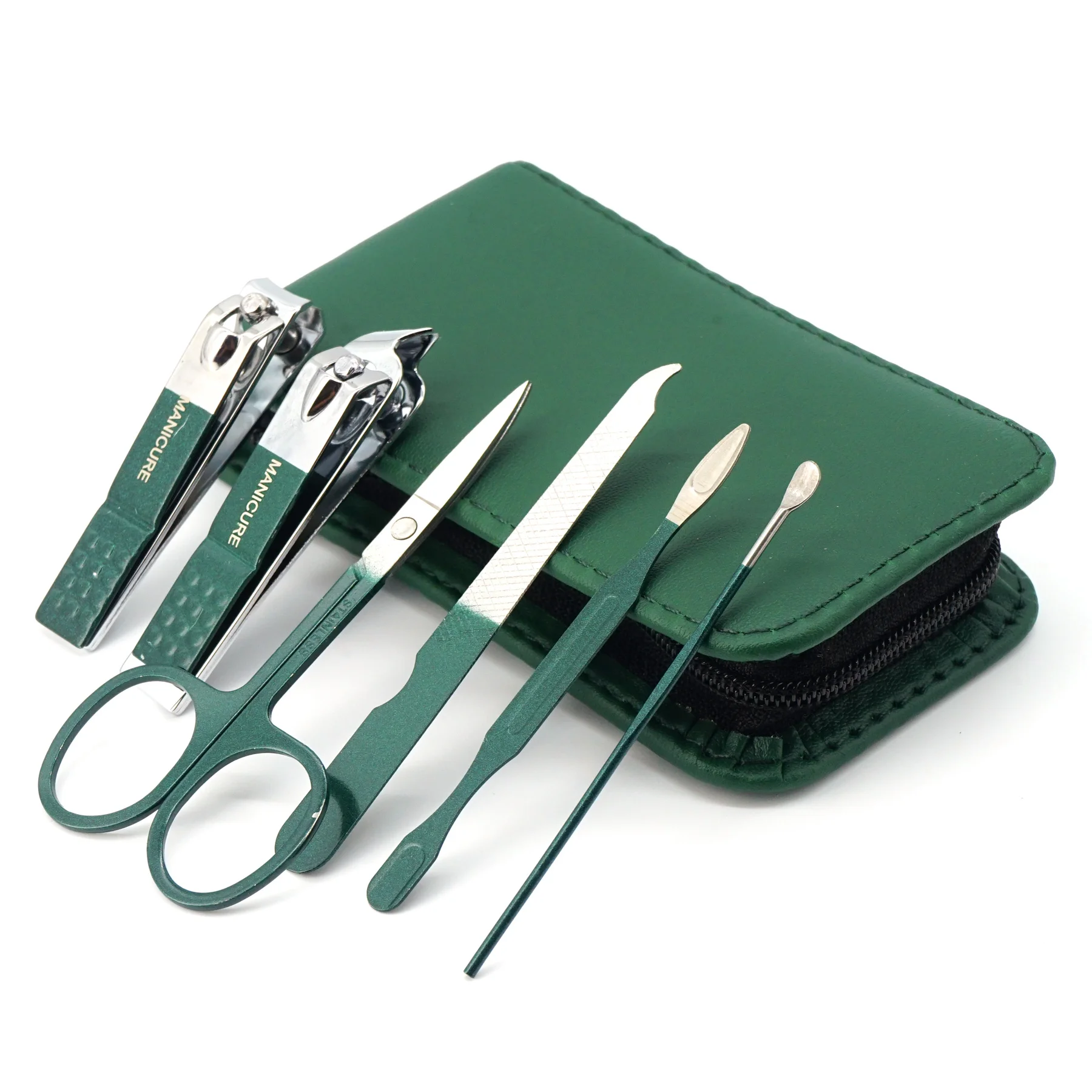 Maniküre-Set 6-teilig Edelstahl Nagelknipser-Set Klassische Nagelpflege-Werkzeuge mit Aufbewahrungsbox für Fingernägel und Reisegebrauch sowie für zu Hause.