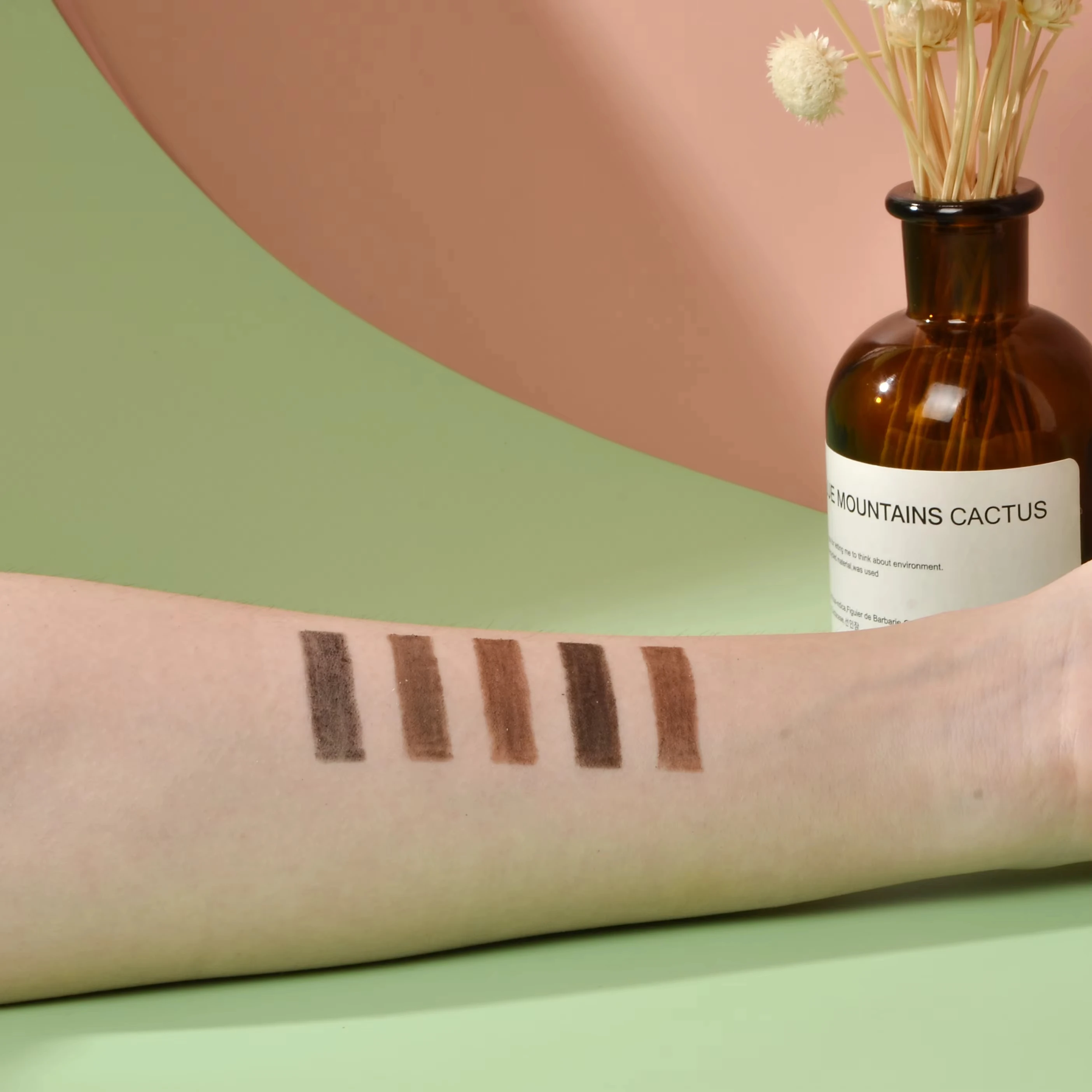 50 Uds. Logotipo personalizado lápiz de cejas orgánico vegano con pincel lápiz de cejas etiqueta privada lápiz de cejas personalizado impermeable