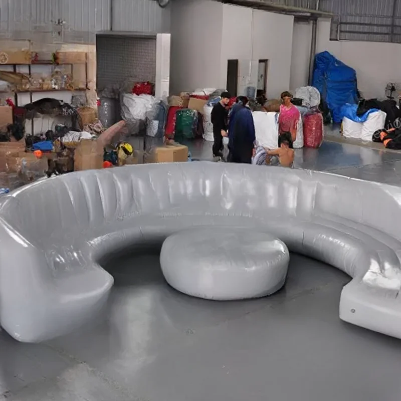 Sofá inflable en forma de s para publicidad, silla Circular para exteriores