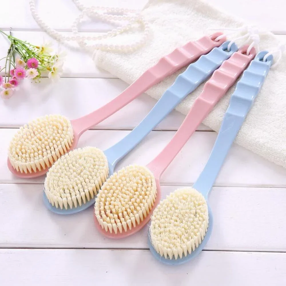 Brosse de bain à Long manche, gommage doux pour le corps, douche, exfoliation, massage de la peau, nettoyage, accessoires de salle de bains