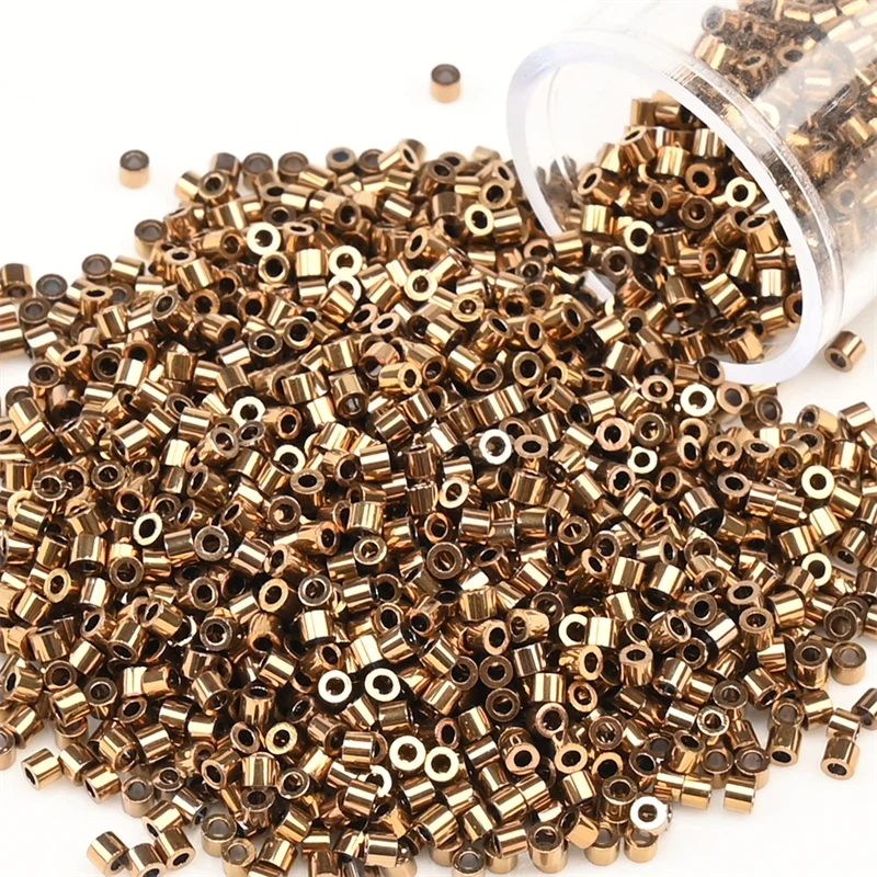 2000 Stück 11/0 Metallic Farbe Japan Glasperlen Bunte kleine Charm Perlen für Schmuckherstellung DIY Armband Handarbeit Nähen