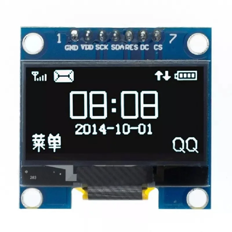 Imagem -06 - Módulo de Display Led Oled Spi Iic I2c Comunicar Branco Cor Azul 128x64 Polegada Lcd Módulo de Display Led