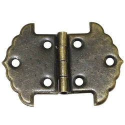 10Pcs Flower Iron Hinge Hardware Gift Box Wooden Link Buckle Square Hinge 30*41mm