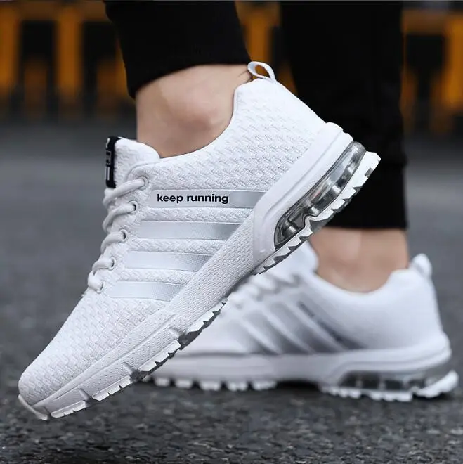 New Men Shoes Casual White Sneakers Summer Breathable Hard-Wearing Slip-On Athletic Tenis Shoes Men Big Size