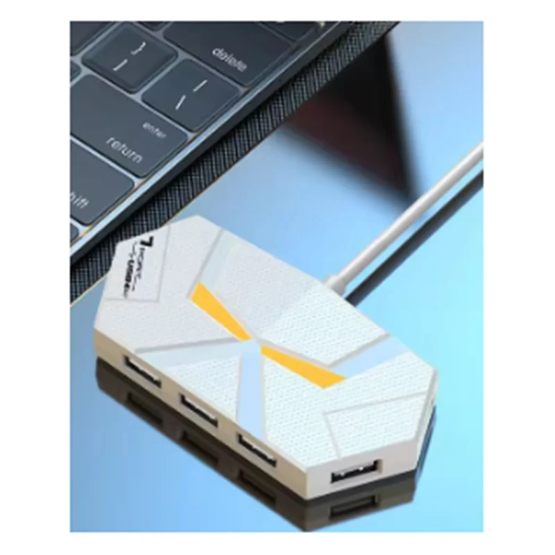 7-портовый концентратор 0,6 см, разветвитель расширения USB2.0 для ноутбука, жесткий диск, совместимый с компьютером TYPE-C, стабильная передача данных