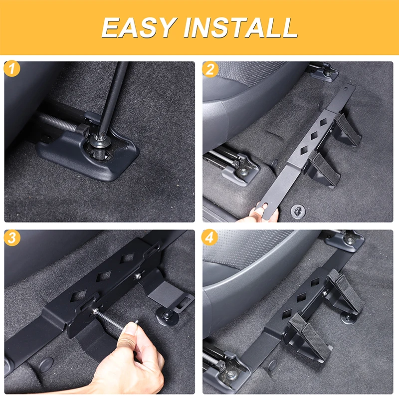 

For Toyota Land Cruiser Prado 250 LC250 2024-2025 Carbon Steel Black Car Passenger Seat Extinguisher Bracket Accessories