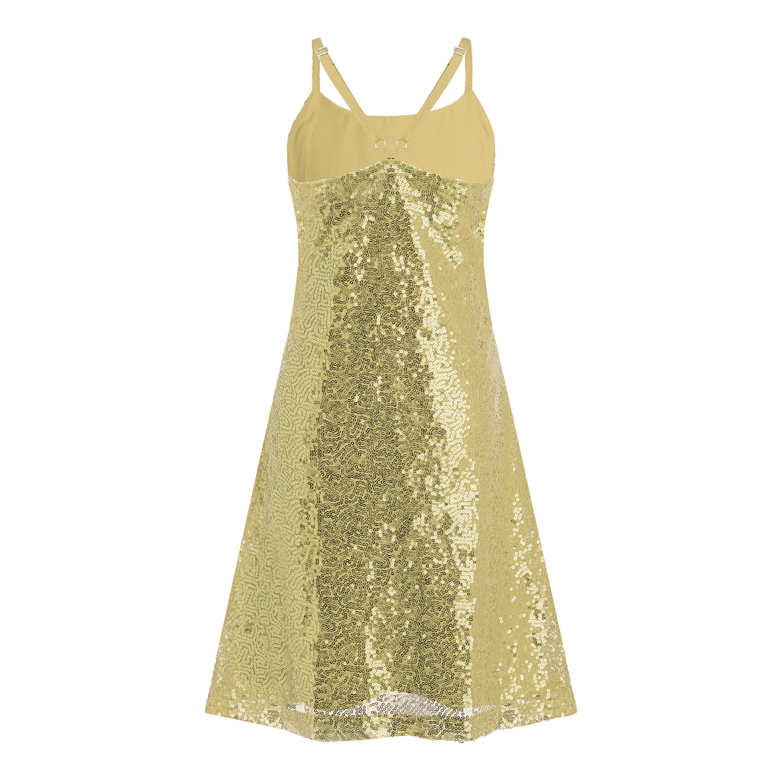 

Kids Dance Party Dress for Girls Shiny Sequin Party Dress Birthday Carnival Festival Prom Gown Children Spaghetti-strap Dresses