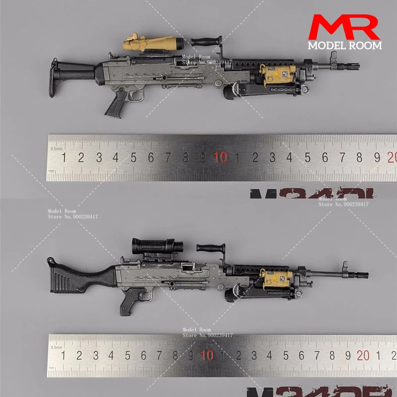 ZYTOYS ZY16-9 ZY16-10 1/6 Scale M240 Machine Gun Model 20cm Soldier Weapon Scene Props Fit 12'' Soldier Action Figure Body Dolls