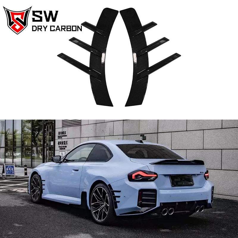 

Free ShippingFor BMW M2 G87 Coupe 2-Door 2023-IN Dry Carbon Fiber Rear Fender Lip Splitter Diffuser Spoiler Trim Aerodynamic Kit