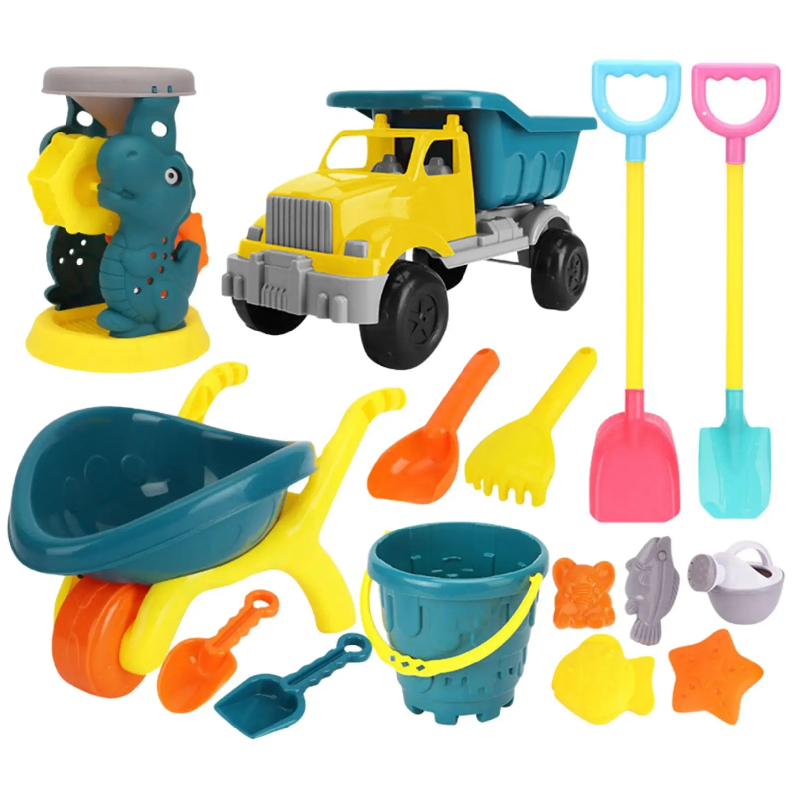 Summer Sand Beach Toy Kids Playset Bucket Shovel for Indoor Seaside Children