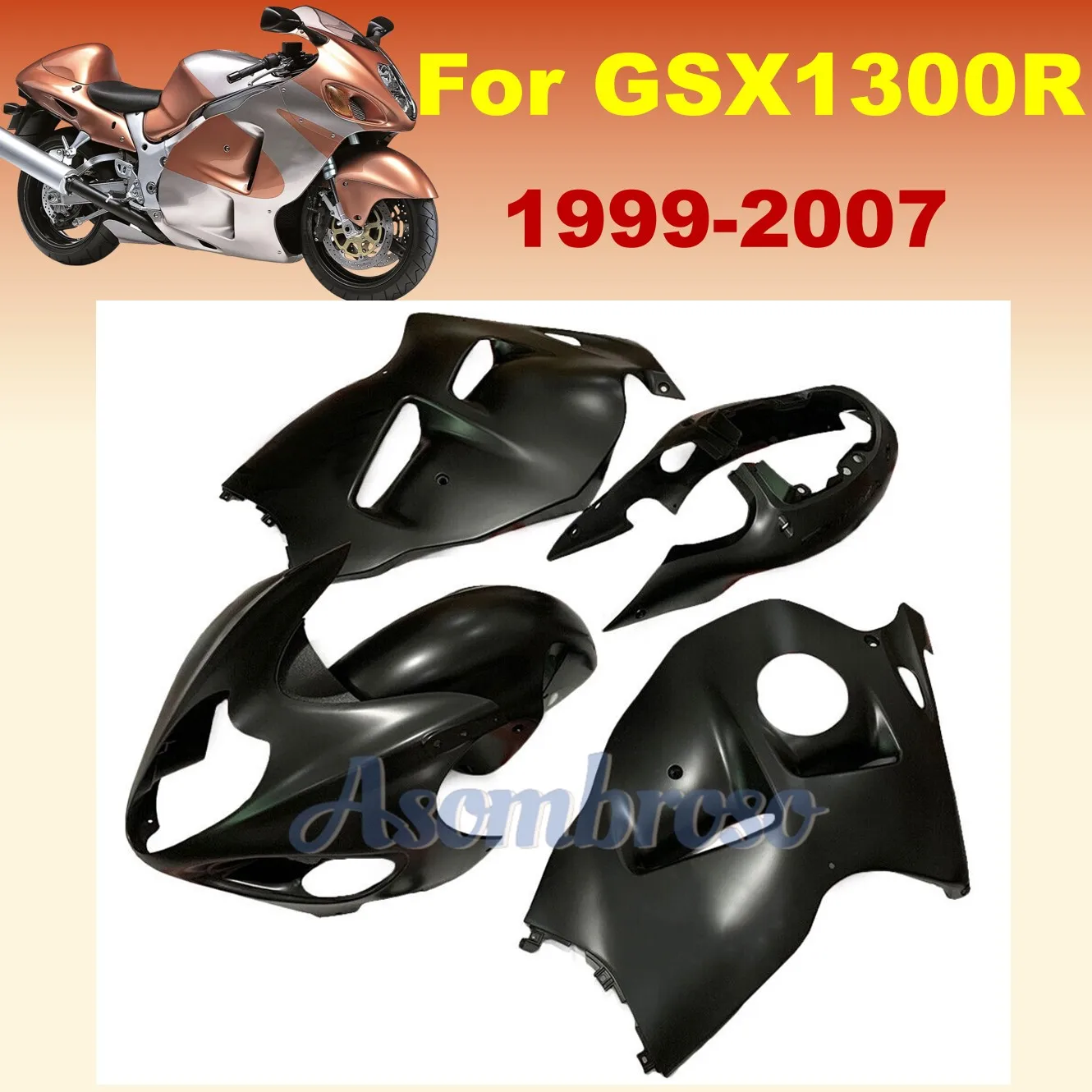 Aftermarket ABS Fairing Kit For Hayabusa GSXR1300 1999-2007 GSX1300R 05 01 02 03 06 Matte Black Best Motorcycle Fairings