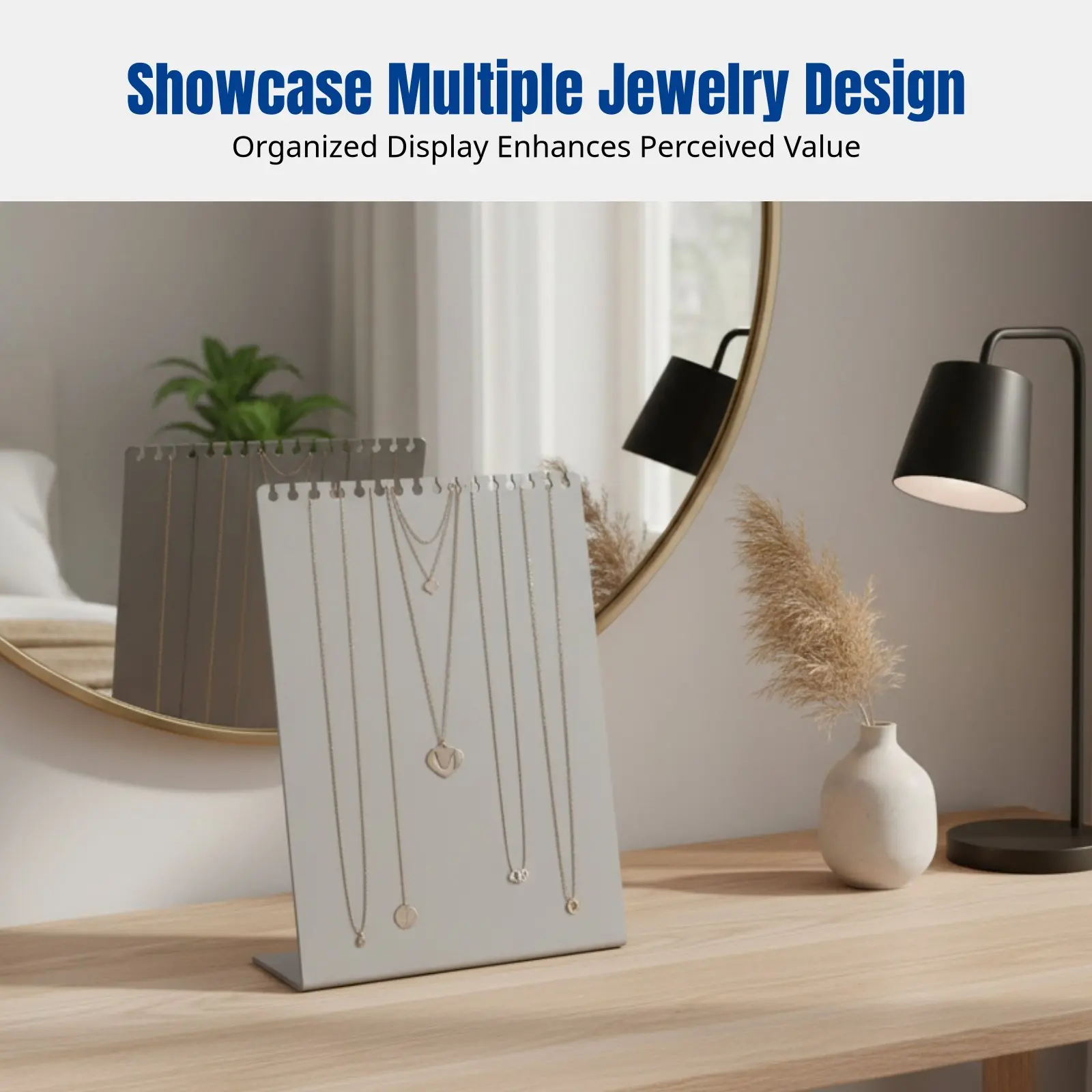 

Акриловая подставка для украшений, L-образная, с закругленными углами, держатель для ожерелий, большой размер, органайзер для браслетов