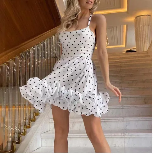 SKMY New Fashion Solid Color Spahgetti Strap Pink Dress Elegant Evening Party A-Line Short Dresses Clothes For Women 2024 Summer