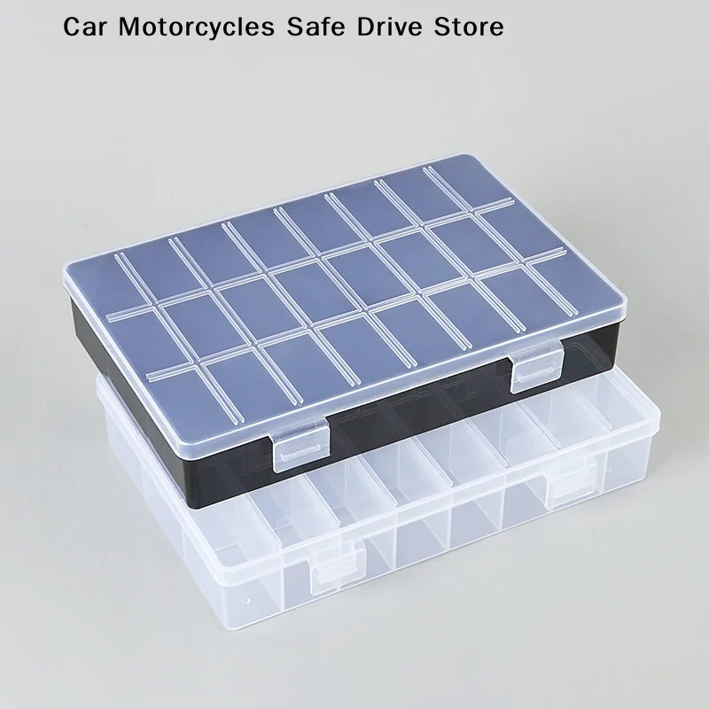 【CM】24 Grids Multifunctional Clear Plastic Organizer Box Wit