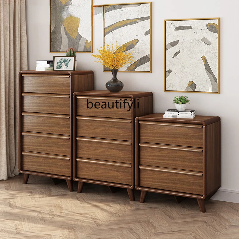 

LBX Solid Wood Chest of Drawers Nine-Drawer Cabinet Bedroom Storage Cabinet Modern Minimalist Multifunctional Locker