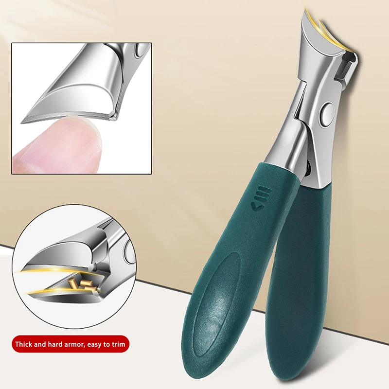 Oblique-Angle Large-Jaw Nail Clippers - Anti-Splash Toenail Cutter for Household Manicure