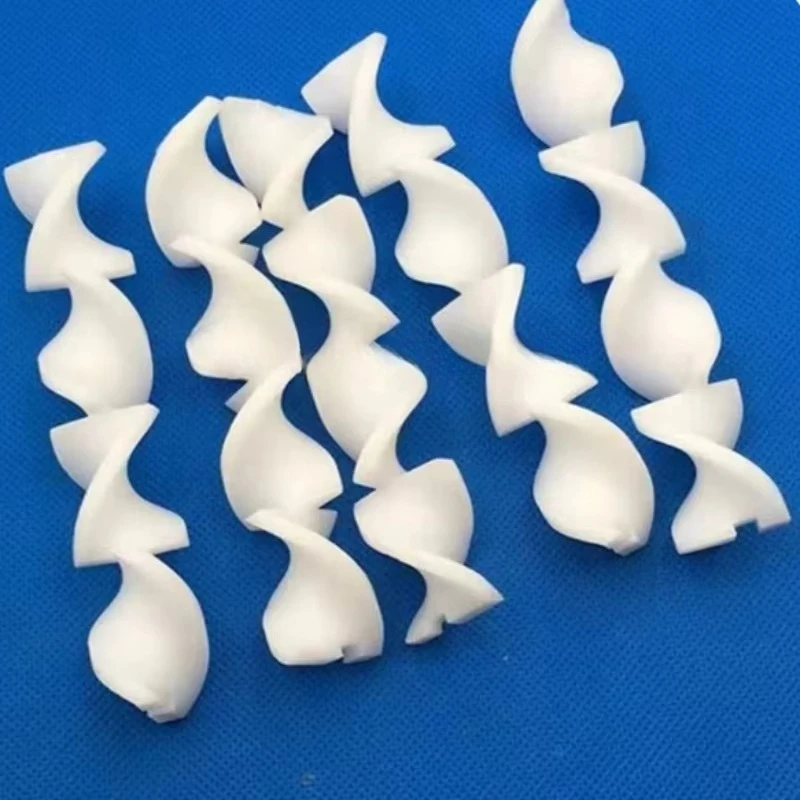 Spiral Static Mixing Elements Plastic White Static Mixer Section for Glue Machine Solvents Adhesives Inline Pipe Mixers Part