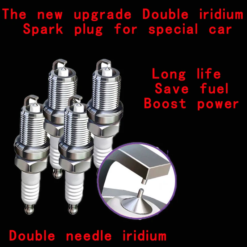 4pcs Dual Iridium Spark Plug IT20TT 4714 fit for AUSTIN AMBASSADOR 1.7 2.0 1982-1984 Hatchback