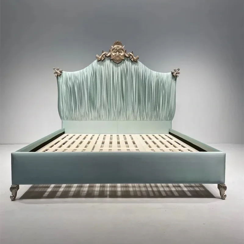 Modern simplicity, master bedroom wedding bed, fabric storage bed