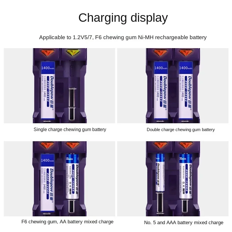 Gumball Ni-MH Battery 1.2v Rechargeable Batteries 1400mAh Ni Mh 7/5 F6 Cells for Walkman Portable CD MD Player UK201 Charger