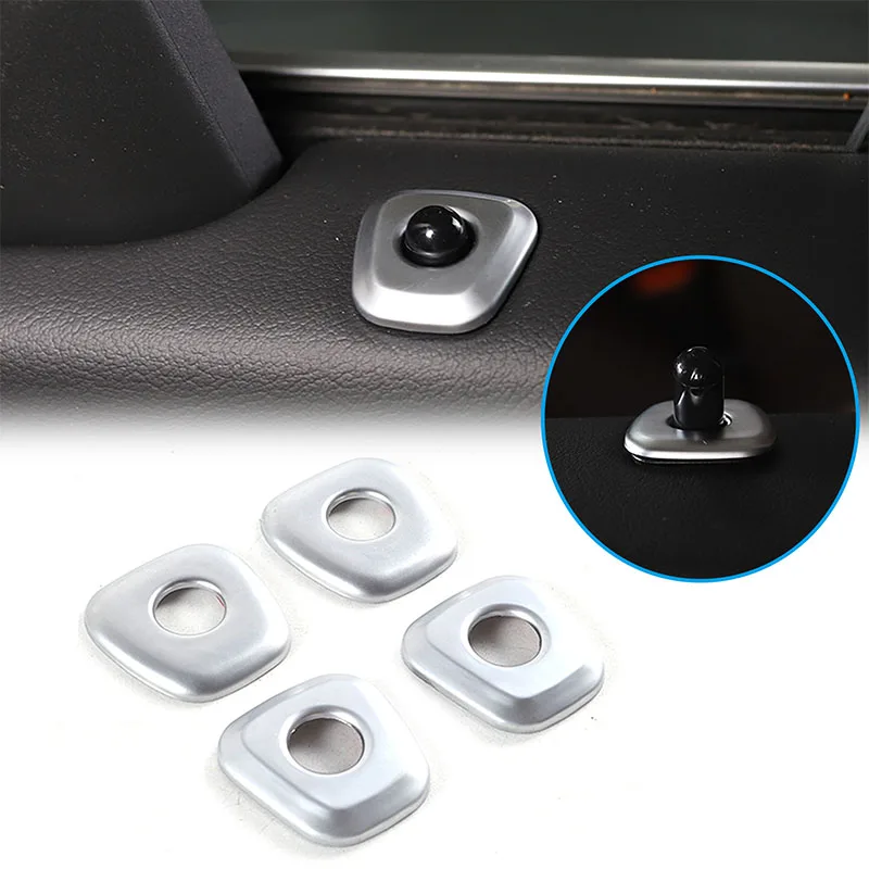 For BMW iX1 X1 U10 U11 2023-2024 Car Door Lock Cover Trim Stickers ABS Carbon Fiber Interior Modification Accessories 4 Pcs