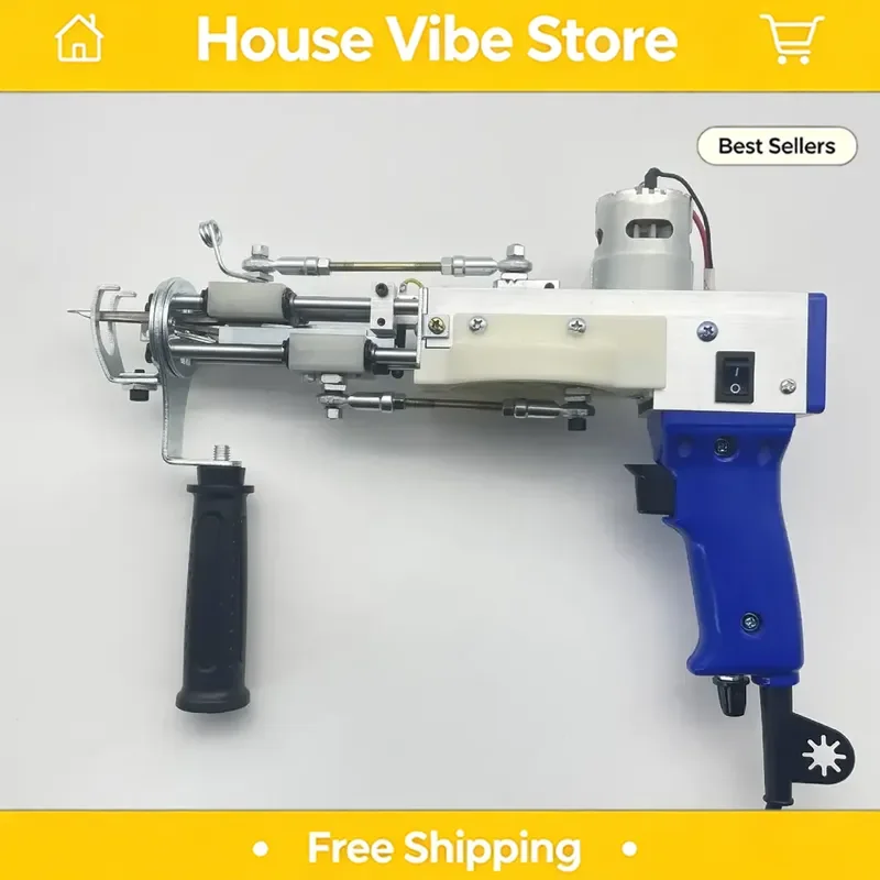 

Tufting Gun 3 In 1 Handheld Lightweight Professional Electric Carpet Weaving 6 Speed Cut Pile 2 Speed Loop Pile Rug Making
