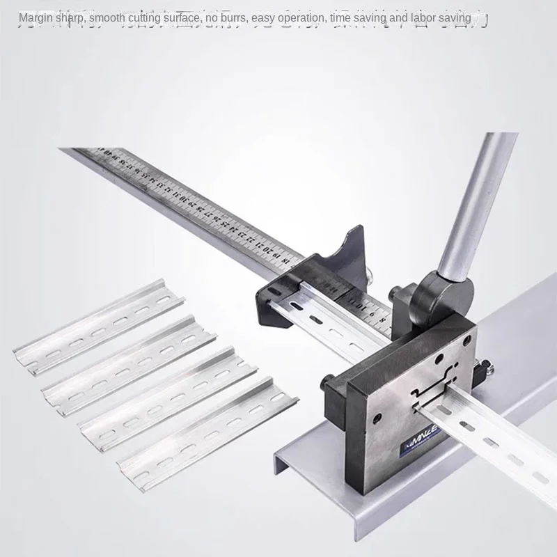 Imagem -03 - Multifuncional Din Rail Cutter Ferramenta de Corte Fácil Corte com Medidor Medida Double Wire Guide C45