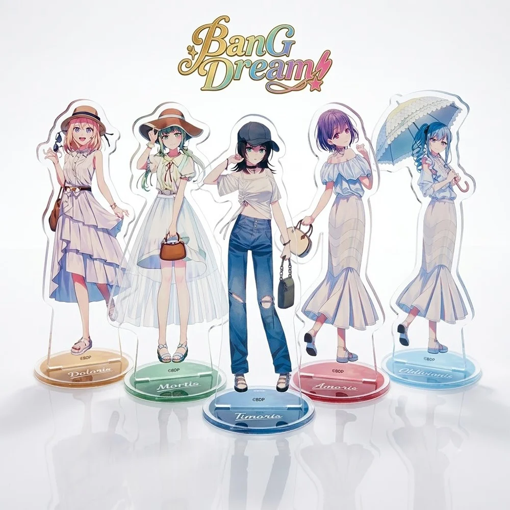 Anime BanG Dream! Roselia Ave Mujica Cute Cartoon 15CM Double Sided HD Printing Acrylic Stand Keychain Desk Decor Collect Gifts