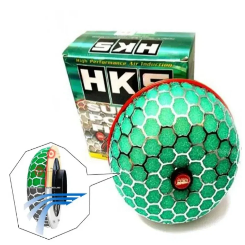

3''High HKS Super Power Air Filter Flow 80mm /100mm Intake Reloaded Cleaner Universal