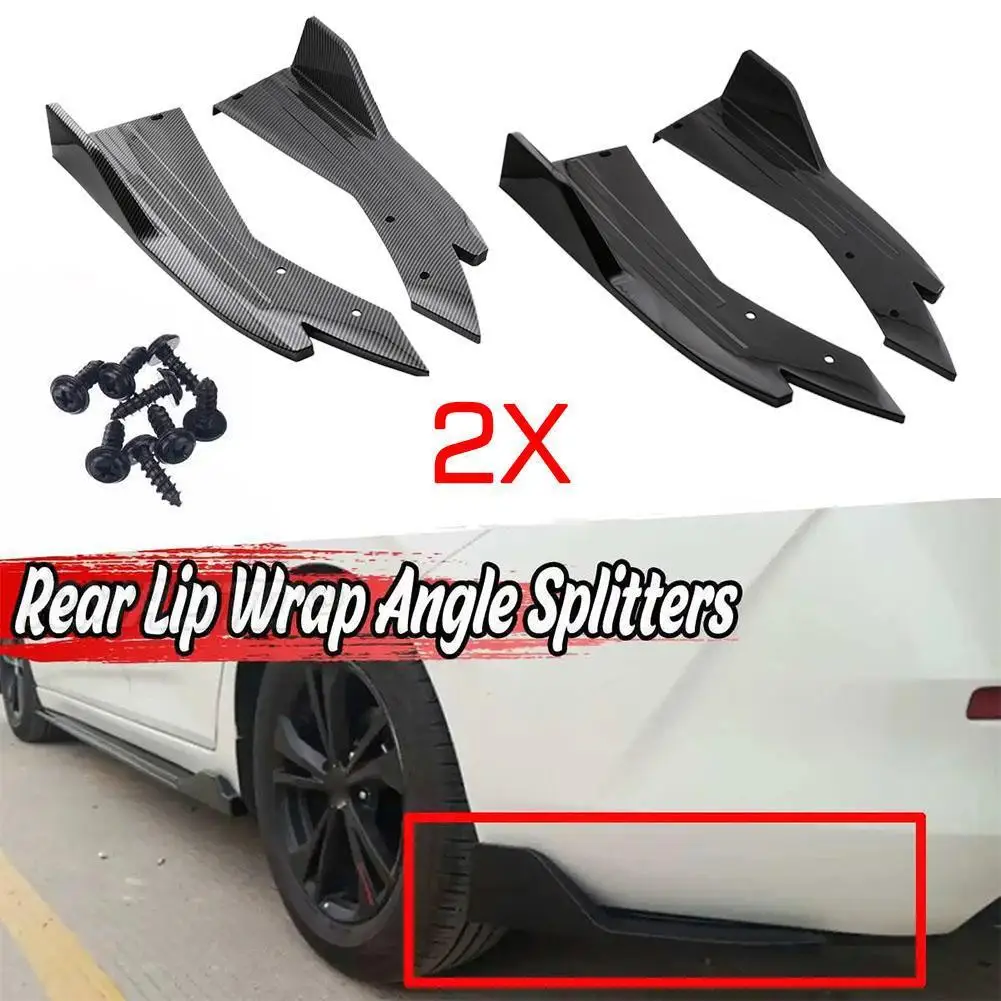 Universal Rear Bumper Protector Canards Splitter Side Protection Bumper Sticker Car Guard Accessories Cover Skirt Body Kits