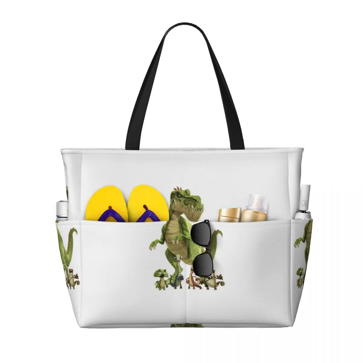 Gigantosaurus Dinosaur Cartoon Kawaii Beach Tote Bag Sport Gym Yoga Duffle Large Tote Bag Women Travel Bag Fitness bag