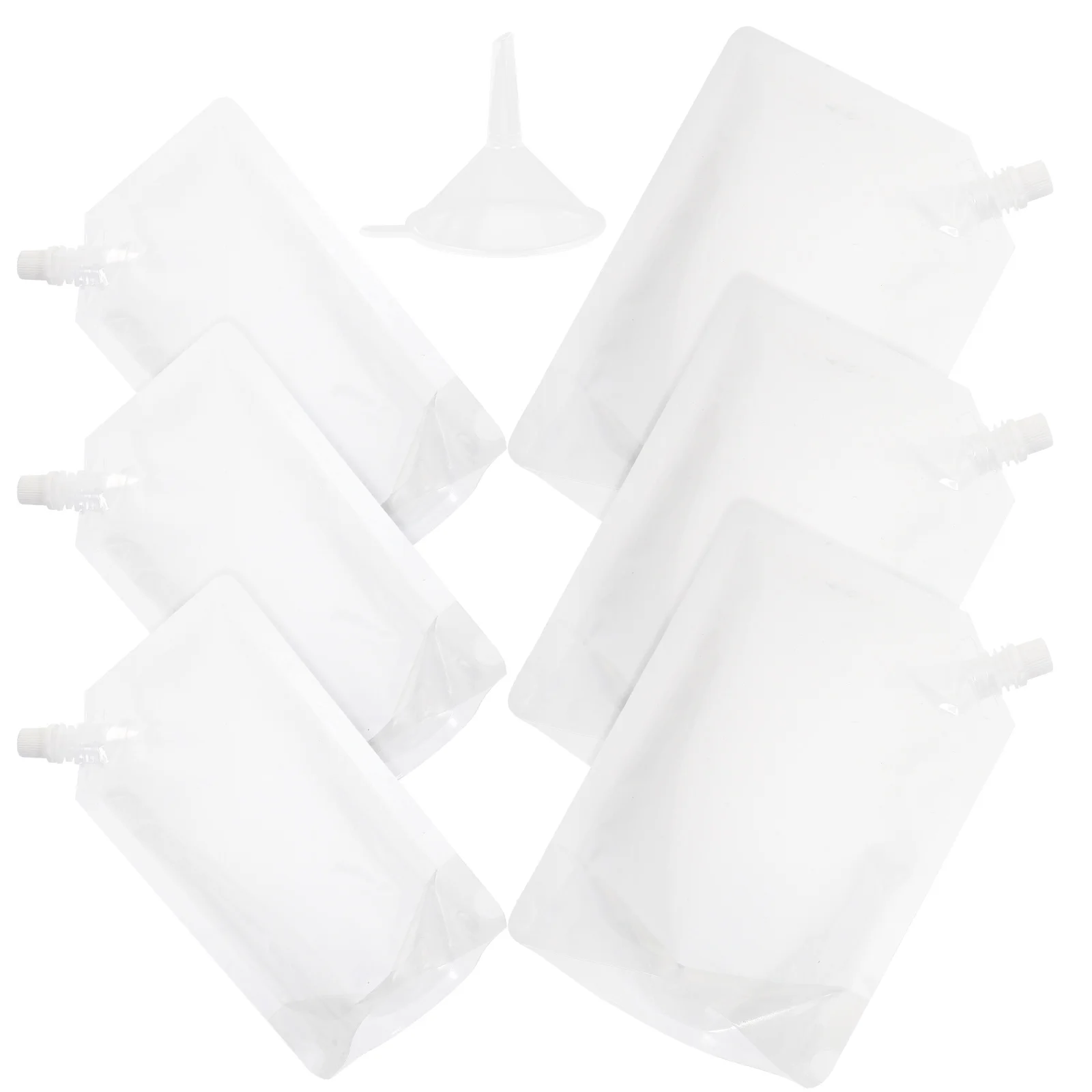 

7 Pcs Liquid Bag Set Soap Packaging Stand up Potable Pouch for Drinking Spouted
