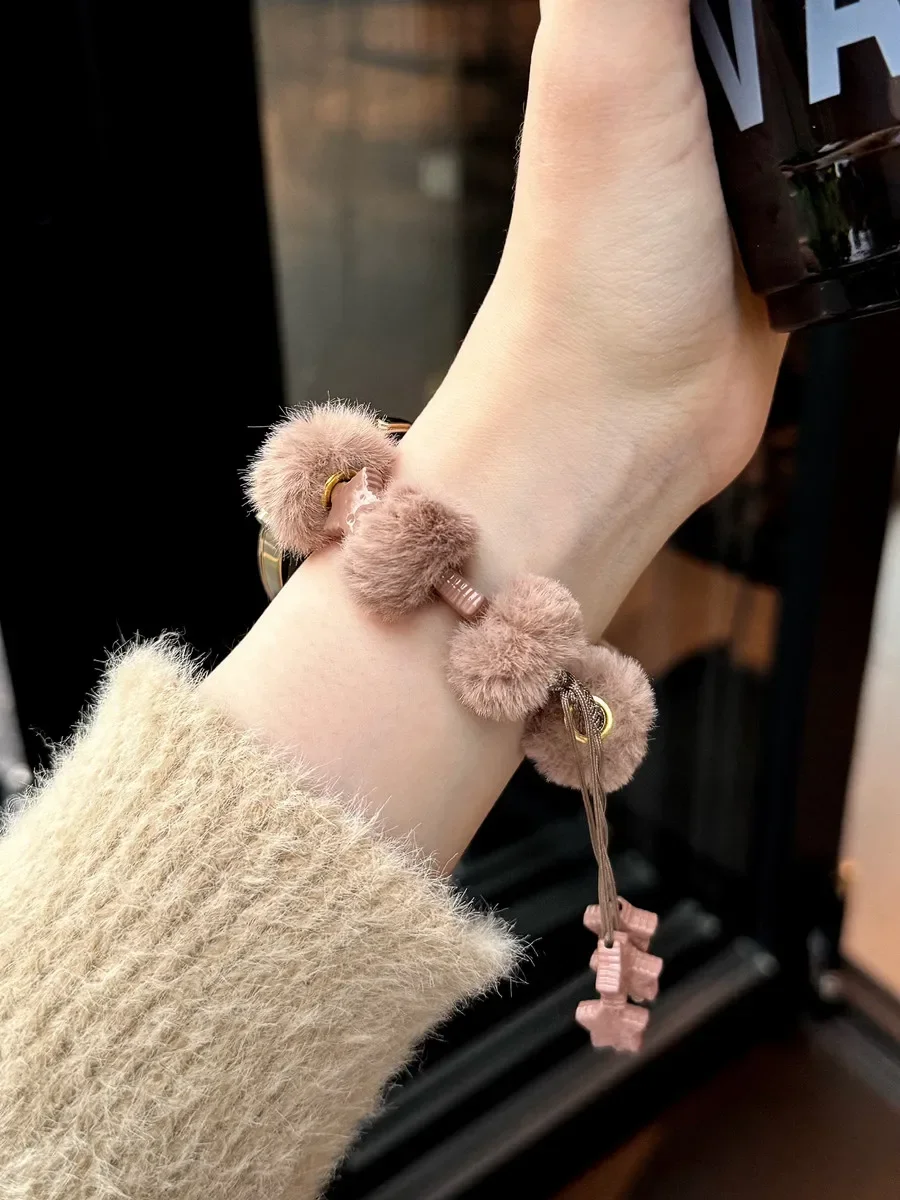 18 20 22 Пушистый шариковый ремешок для Samsung Galaxy Watch 7 6 5 4 3 Активный регулируемый ремешок для Amazfit GTR Huawei GT5 4 3 2 41/46 мм