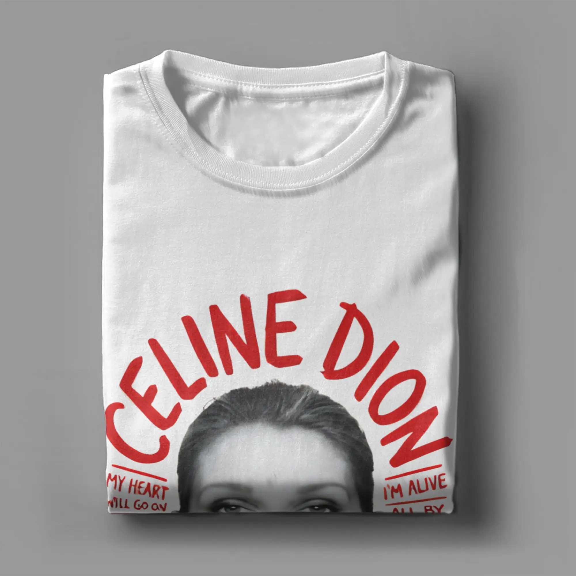 C-Celineds Dion Legend T-Shirt, Sommer-T-Shirts aus reiner Baumwolle für Herren, Neuheit, lässiges T-Shirt, kurzärmelig, tolle Oberteile – Detail 4