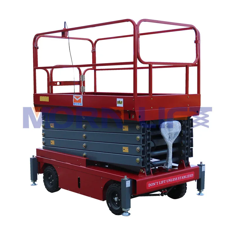 MORN 4m 7m 11m 13m 16m 18m mobile electric trailer portable outdoor manual dc battery powered aerial small scissor lift