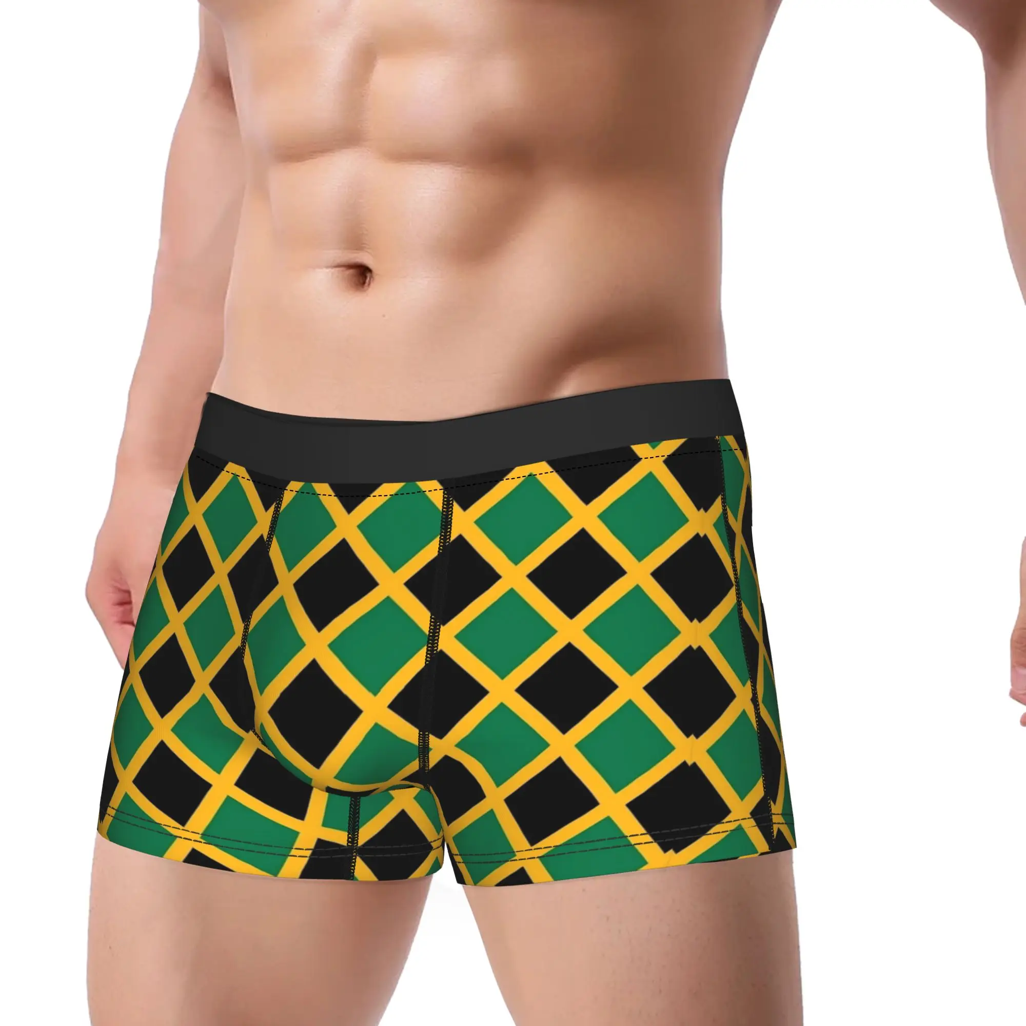 Jamaica National Flag Bold Design Underwear  Men Shorts Briefs Comfortable Boxer Shorts Hot Sale Printing Plus Size Underpants