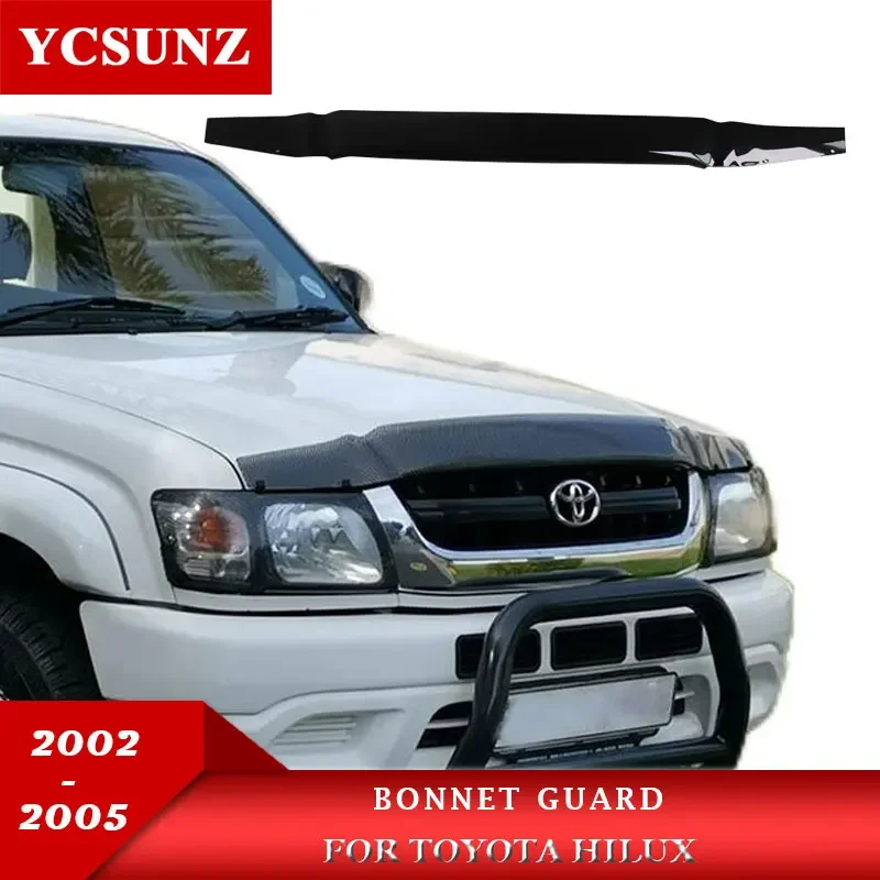 

Acrylic Bonnet Guards For Toyota Hilux 2002 2003 2004 2005 Hood Deflector Bug Shield Tinted Guard Pickup truck Car Accessories