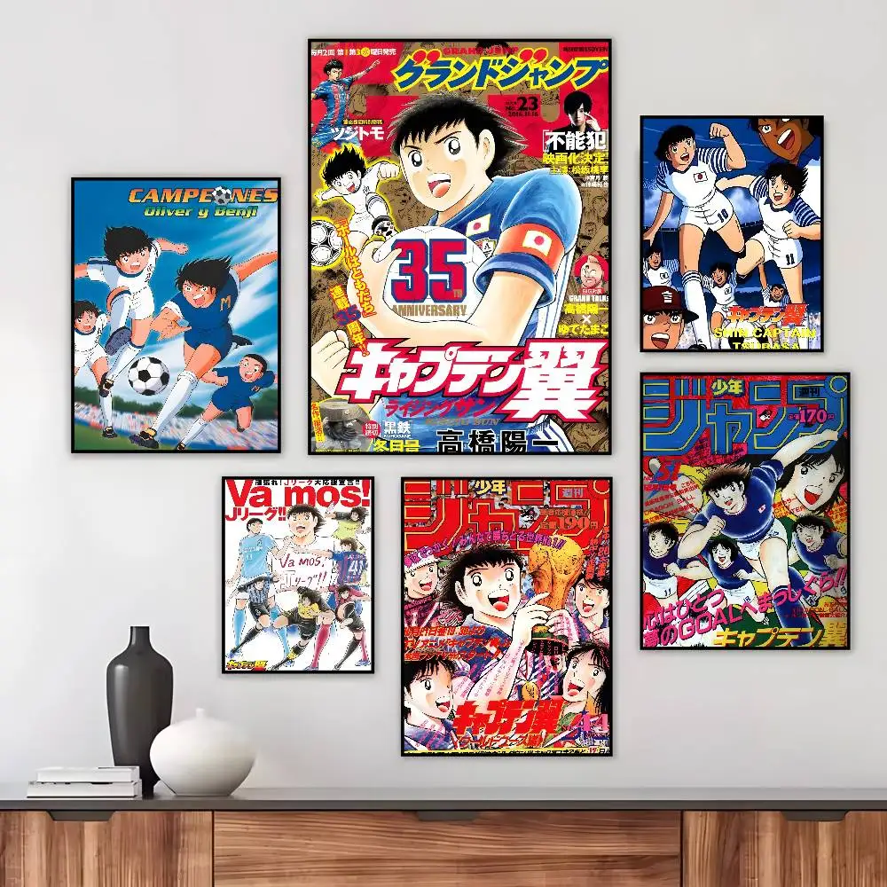 Sports Anime Captain Tsubasa Poster Art HD Canvas Advanced Aesthetic Printing Paper Wall Art for Living Room Home Decor