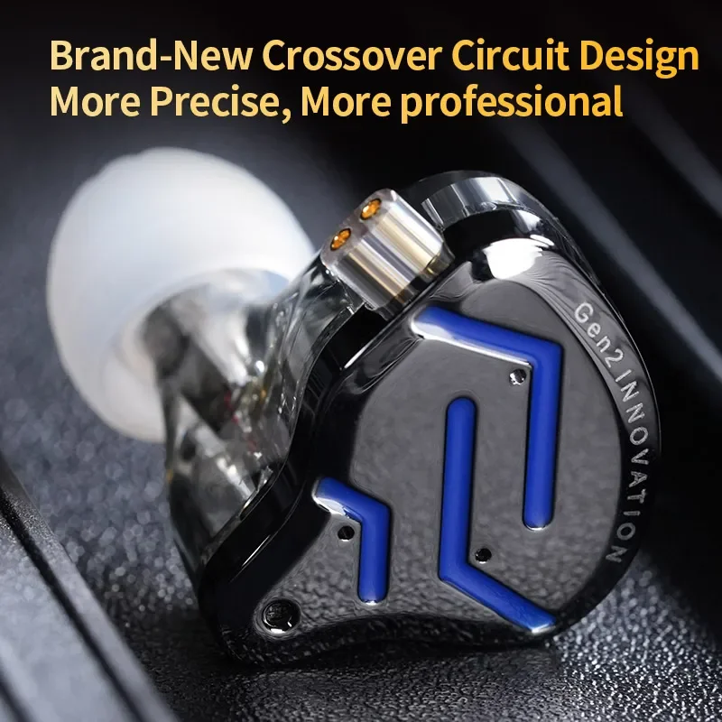 KZ ZSN PRO 2 In Ear Earphone 10mm Super-linear Dynamic Driver with Upgraded 30095 Balanced Armature HIFI Monitor Headphones