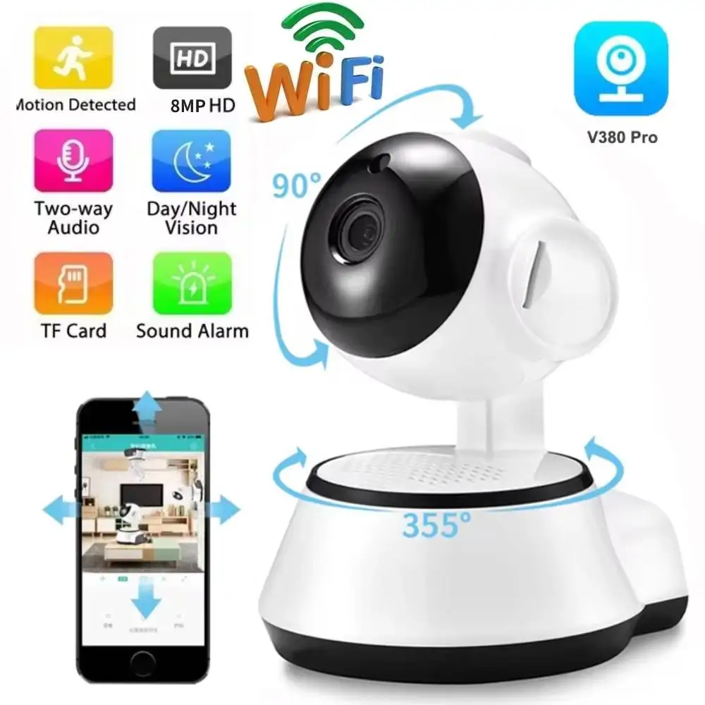 

8MP 4K IP Camera Wireless Intelligent Auto Tracking of Human Surveillance Camera HD Cloud Smart Home CCTV Network Wifi Camera